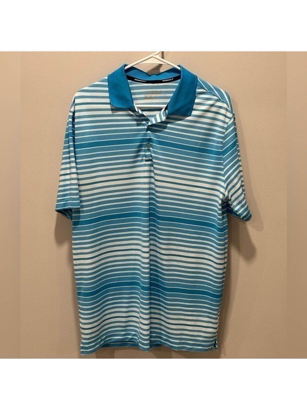 Nike Golf Men's Tour Performance Short Sleeve Stripe Polo Shirt Size Large